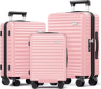 SHOWKOO Luggage Sets 3 Piece Hardside Expandable Suitcase by SHOWKOO
