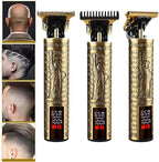 Professional Hair Clippers for Men Electric Haircut Kit Hair Trimmer Grooming Waterproof Rechargeable Close Cutting T Blade Trimmer USB Rechargeable Clippers for Hair Cutting