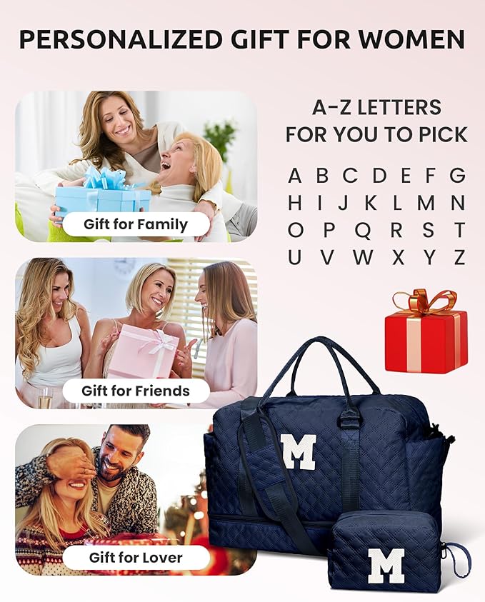 Birthday Gifts-for Women-Initial Duffle Bag - Image 7
