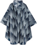 Rain Poncho Jacket Coat Hooded Zipper Style - Image 2