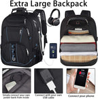 Laptop Backpack, 55L Capacity, TSA Approved, Convenient USB Port, Comfortable - Image 4