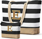 Becokan Beach Bag Initial Beach Tote by BecokanBeachBagSpecialist