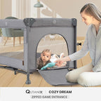 2-in-1 Baby Playard, Pack and Play Bassinet, Easy Folding Portable Crib - Image 5