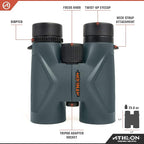 Athlon Optics 10x42 Midas UHD Gray Binoculars - Image 2