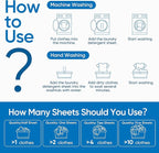Fragrance Free Laundry Detergent Sheets Travel Eco-friendly 300 Loads Fisroa - Image 9