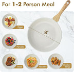 SENSARTE Nonstick Ceramic Frying Pan Skillet, 8-Inch Omelet Pan, Healthy Non - Image 6
