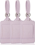 Teskyer Luggage Tags, 3 Pack Premium PU Leather Luggage Tags by TESKYER