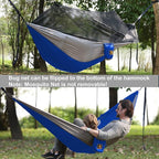 Camping Hammock with Net, Travel Portable Lightweight Hammocks with Tree Straps - Image 3