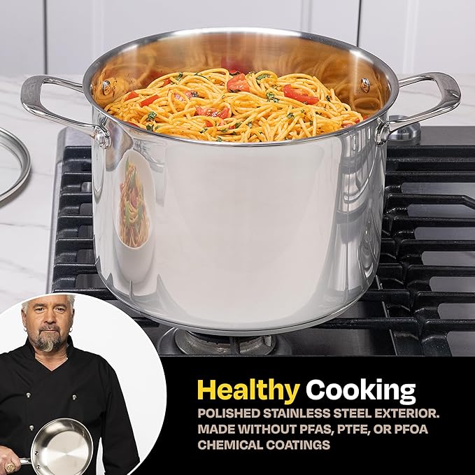 Guy Fieri's Flavortown 8-Quart Stainless Steel Stock Pot - Image 3