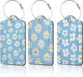 3 PCS Vintage Groovy Flowers Luggage Tags, Suitcase Tags Privacy Cover ID Label by Unknown