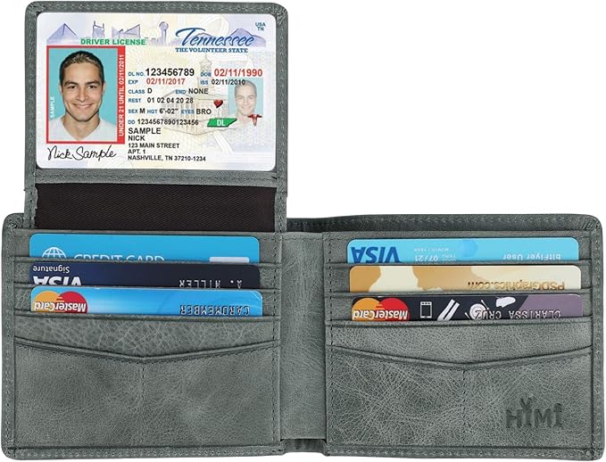 Wallet for Men-Genuine Leather RFID Blocking Bifold Stylish Wallet - Image 4