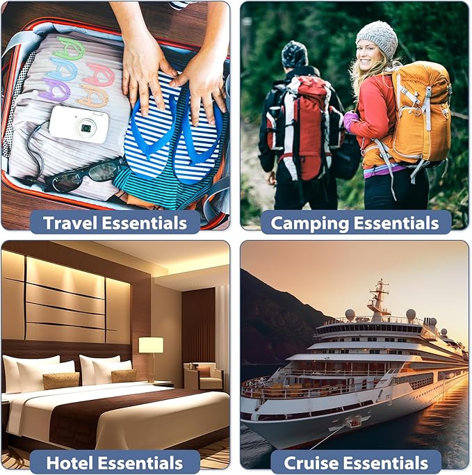 36 Pcs Travel Hangers Portable Foldable Travel Hanger Organizer, Plastic Cruise - Image 4