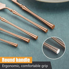 20-Piece Rose Gold Silverware Set - Image 5