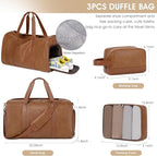 Wogarl 3PCS Leather Weekender Bag - Image 6