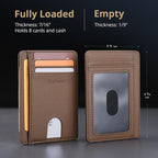 Buffway Slim Minimalist Front Pocket RFID Blocking Leather Wallets - Image 5