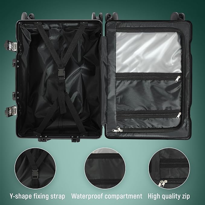 UrbanExporer 20 Inch Carry On Luggage Aluminum Frame Airline Approved, - Image 9