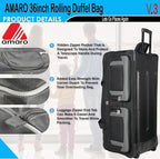 33" Rolling Duffle Bag with Wheels and Handle - Image 5