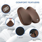 Skechers Memory Foam Seat Cushion, Ribbed Fabric Office Chair Cushion - Image 3