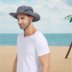PFFY Sun Bucket Hats for Men Women 3” Wide Brim UPF 50+ Fishing & Beach Hat - Image 8