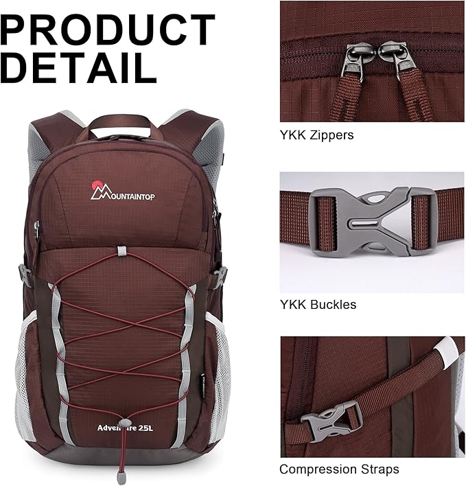 MOUNTAINTOP 25L/40L Hiking Backpack, Lightweight Travel Backpack - Image 3