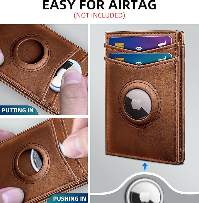 Airtag Wallet for Men- with Money Clip Gift Boxed, Magnetic Closure Slim - Image 3