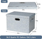 Large 17" 36 Quart Collapsible Stackable Storage Bins - Image 2