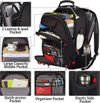 Laptop Backpack, 55L Capacity, TSA Approved, RFID Anti-Theft, USB Charging Port - Image 2