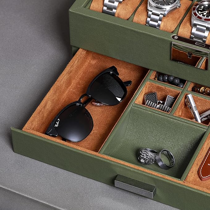 ROTHWELL 10-Slot Watch Box in Leather - Image 5
