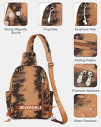 FADEON Large Sling Bag for Women, Leather Crossbody Purse Designer Anti Theft - Image 7