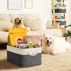 SIMPLE HOUSEWARE Large Fabric Storage Bin, 15.7" x 12" - Image 7