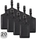 8 Pack Leather Luggage Travel Bag Tags by Travelambo by Travelambo