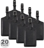 8 Pack Leather Luggage Travel Bag Tags by Travelambo by Travelambo