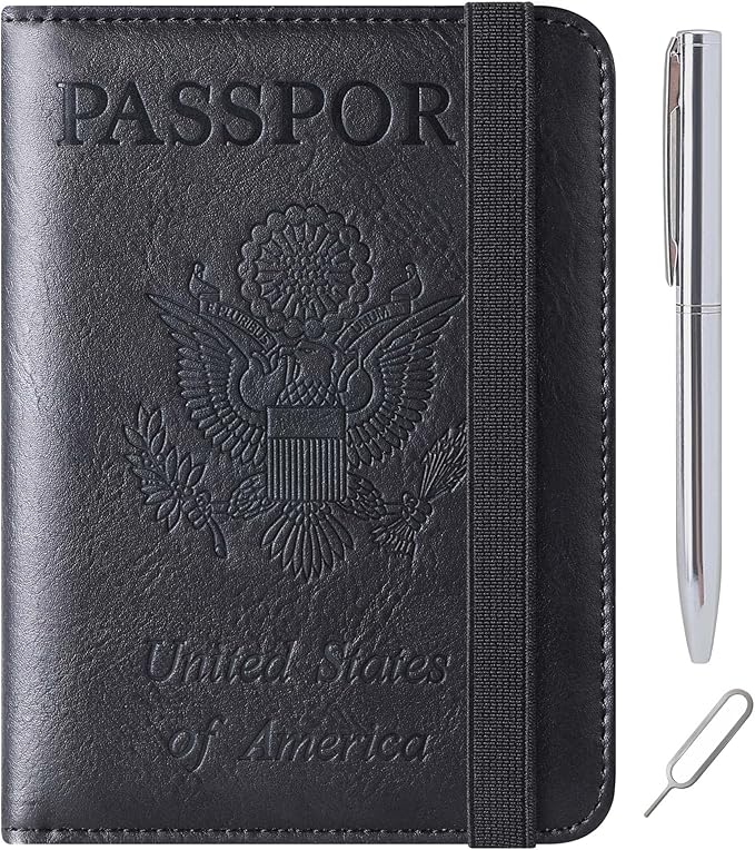 Passport Holder Cover Wallet Travel Essentials Leather Rfid Blocking Case by LOHASLIFE