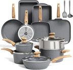 MAISON ARTS 17 Piece Pots and Pans Set Non Stick, Kitchen Cookware Sets by MAISONARTS