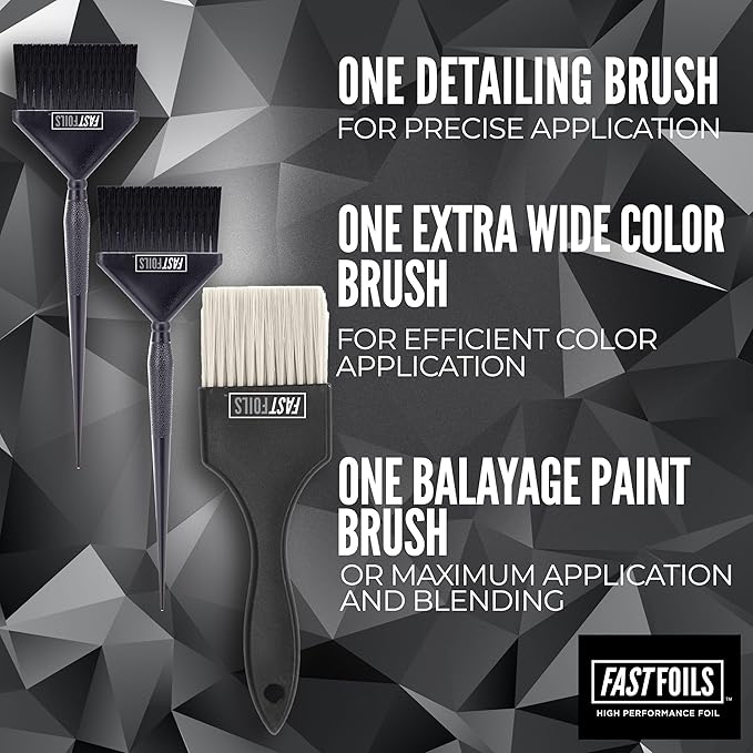J Ladner Professional Hair Color Brush Set - Versatile Salon Quality Hair Styling Tools for Detailing and Balayage for Hairstylists