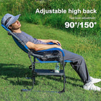 ALPHA CAMP Oversized Folding Camping Chairs High Backrest Reclining Director - Image 3