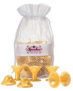 Spoolies Original Hair Curlers, Heatless Silicone Rollers with Mesh Bag Gift for Natural Hair, Hair Extension plus Wigs, Made in USA, 15 Jumbo Size (Gold Edition)