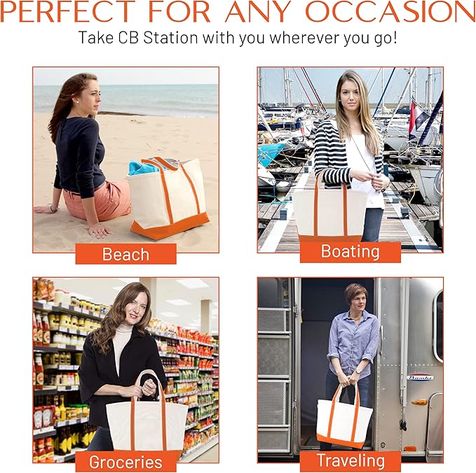 CB STATION Medium Classic Canvas Tote Bag - Image 7