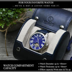 Blue/Ivory - 1 Watch Travel Case - Image 2