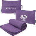 PAVILIA Travel Blanket Compact, Airplane Packable Bag, Soft Fleece Portable by PAVILIA