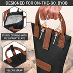 opux Wine Bag Single Bottle Carrier Tote, Insulated Travel Wine Cooler Bag - Image 4