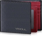 VISOUL Wallet for Men with 2 ID Windows 8 Credit Card Slots 2 Cash Compartments by VISOUL