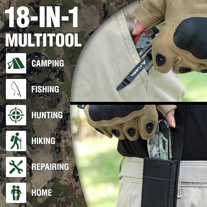 FLISSA Multitool, 18 in 1 Camo Multitool Pliers - Image 9