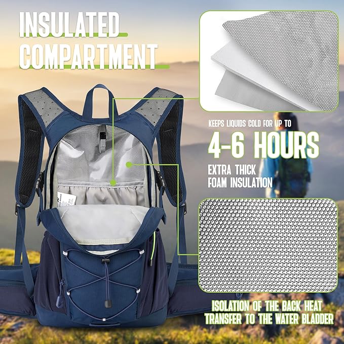 N NEVO RHINO Hydration Backpack, 18L Multipurpose Hiking Backpack - Image 2