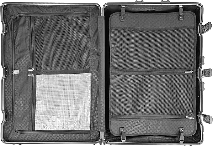 X2 All Aluminum Luggage Suitcase 3 Sizes TSA Lock Carry On Silver - Image 6
