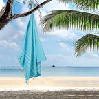 HILLFAIR Cotton Turkish Beach Towels, Quick Dry Lightweight Sand Free Peshtemal - Image 4