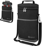 OPUX 2 Bottle Wine Carrier Tote, Insulated Leakproof Wine Cooler Bag, Wine - Image 8