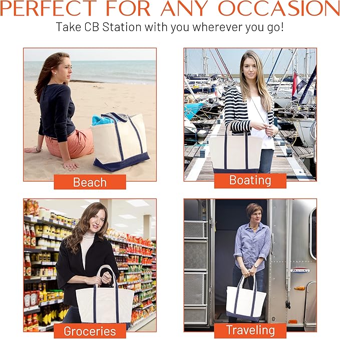 CB STATION Medium Classic Canvas Tote Bag - Image 6