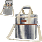 opux 6 Bottle Carrier Tote | Insulated Padded Wine Cooler Bag by OPUX