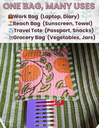 Cotton Quilted Tote Bag for Women – Large Beach & Travel Tote - Image 7